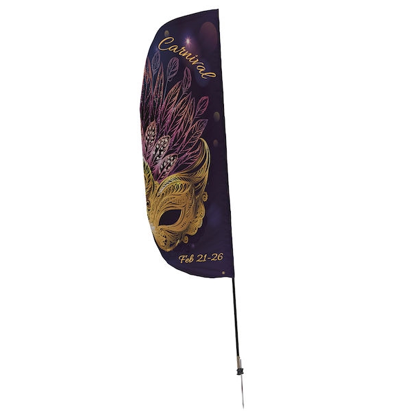 10ft Stadium Flutter Double-Sided Flag (Graphic & Hardware)This flag is designed to flutter in the slightest breeze.