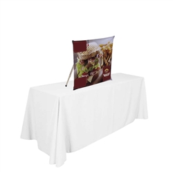 35in x 24in Tabletop Xpress Horizontal Banner (Graphic & Hardware)This banner display features an umbrella-like mechanism that makes setup and take down a breeze.