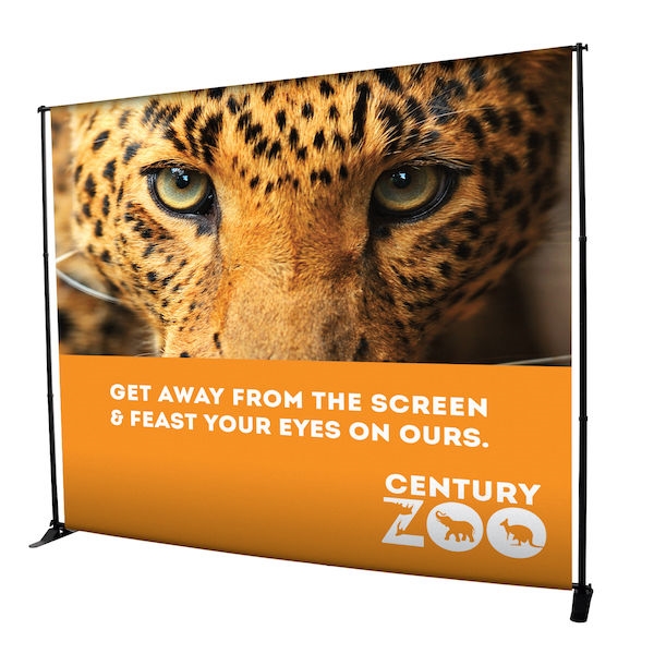 10ft x 8ft Exhibitor Adjustable Banner Stand Display Kit as one-of-a-kind banner display that is adjustable both vertically and horizontally. Show your customers how to create banner displays, advertising towers, room dividers even complete trade show