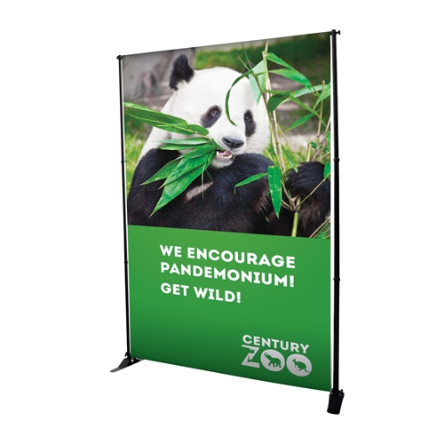 7.5ft x 8ft Deluxe Exhibitor Display Replacement Graphic.One-of-a-kind banner display that is adjustable both vertically and horizontally. Show your customers how to create banner displays, advertising towers, room dividers even complete trade show