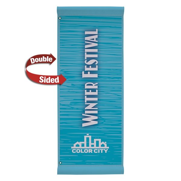 18in x 48in Double-Sided Fabric Boulevard Banner. 
High-quality fabric banners lend an upscale flair to any street or parking lot.