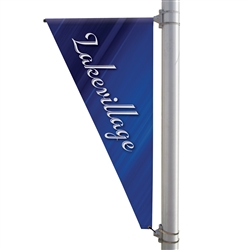 30in x 60in Triangle Boulevard Banner . 
Designed to withstand the elements, this classic boulevard banner is perfect for long-term outdoor use.