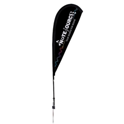 6ft Elite Teardrop Nylon Flag w/ Ground Spike