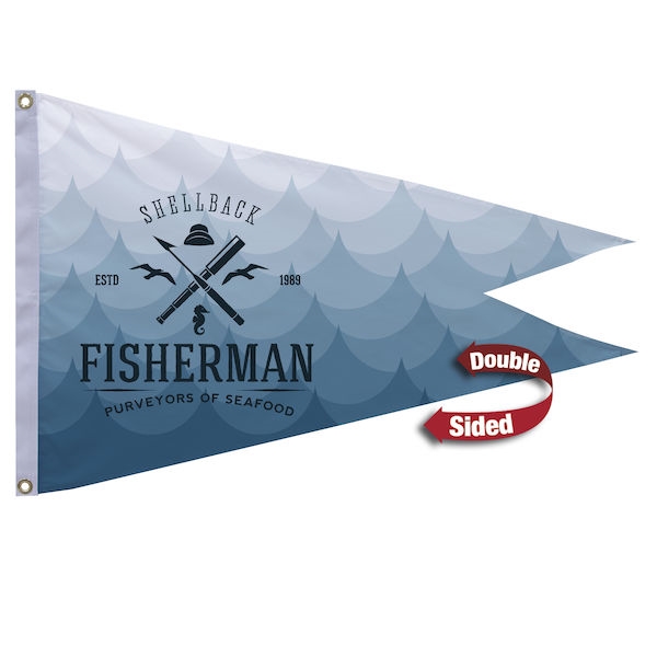 2ft x 3ft Polyester Burgee Double-Sided Flag
