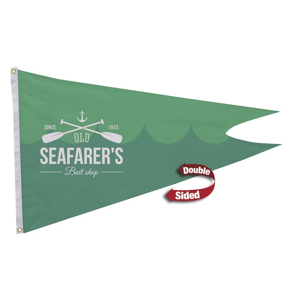 2.5ft x 4ft Polyester Burgee Double-Sided Flag