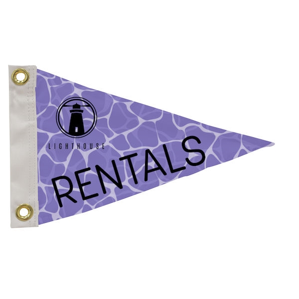 12in x 8in Polyester Pennant Single-Sided Flag