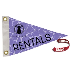 12in x 8in Polyester Pennant Double-Sided Flag