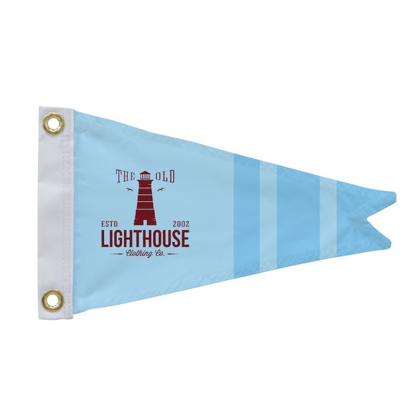 12in x 8in Polyester Burgee Single-Sided Flag