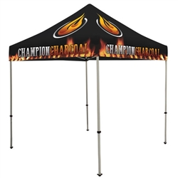 Outdoor 8ft x 8ft Deluxe Tents offer heavy duty commercial-grade popup frames designed for professional use. Canopies can customized with full color printing to display your company branding. Showcase your business name with our outdoor event tents.
