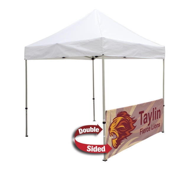 Outdoor 8ft Tents offer heavy duty commercial-grade popup frames designed for professional use. Canopies can customized with full color printing to display your company branding. Showcase your business name with our outdoor event tents.