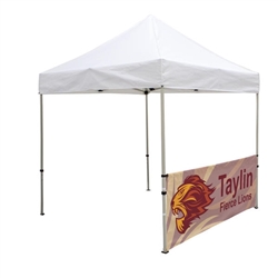 Outdoor 8ft Tents offer heavy duty commercial-grade popup frames designed for professional use. Canopies can customized with full color printing to display your company branding. Showcase your business name with our outdoor event tents.