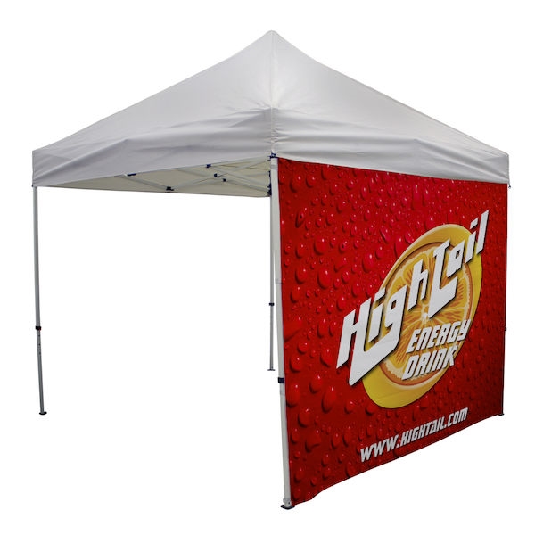 Outdoor 10ft Tents offer heavy duty commercial-grade popup frames designed for professional use. Canopies can customized with full color printing to display your company branding. Showcase your business name with our outdoor event tents.