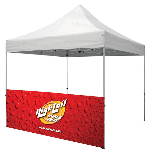 Outdoor 10ft Tents offer heavy duty commercial-grade popup frames designed for professional use. Canopies can customized with full color printing to display your company branding. Showcase your business name with our outdoor event tents.