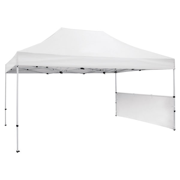 Outdoor 15ft Tents offer heavy duty commercial-grade popup frames designed for professional use. Canopies can customized with full color printing to display your company branding. Showcase your business name with our outdoor event tents.