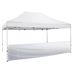 Outdoor 15ft Tents offer heavy duty commercial-grade popup frames designed for professional use. Canopies can customized with full color printing to display your company branding. Showcase your business name with our outdoor event tents.