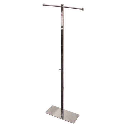 Bag Holder Chrome stand is a quick and simple way to display bags at your trade show or event and promotional giveaway bags. Our portable bag holder is lightweight, with two arms for hanging tote bags or other lightweight items