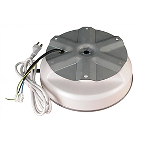 IR-50 Display Turntable Rotating Wires low profile turntable is rated to turn 50 lbs with a larger 9 inch diameter turntable plate. Features include a 6-foot power cord and a safety clutch to prevent damage to the motor when turning motion is obstructed.