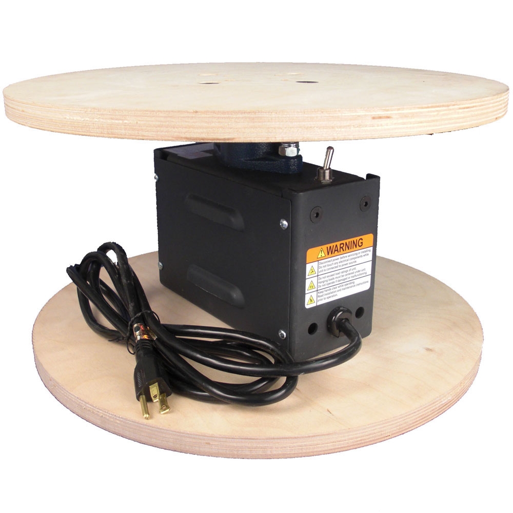 Display Turntable w/ Outlet for Trades Shows, Retail, Photography, and More  - 25 lbs Capacity