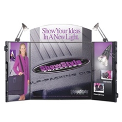 Set the stage for the perfect presentation every time with our ShowStyle Stage II halogen light travel package. Graphics grab more attention illuminated by two dazzling 50 watt LumaStar Halogen Lights. Attaching or removing the lights.