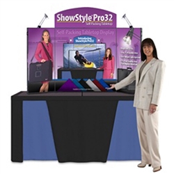 Something big has happened to the ShowStyle Briefcase Display. The all new ShowStyle Pro32 display features a whopping 14 square feet of graphic area, 77% larger than the original ShowStyle Briefcase Display. The Pro32 is ideal for tradeshows.