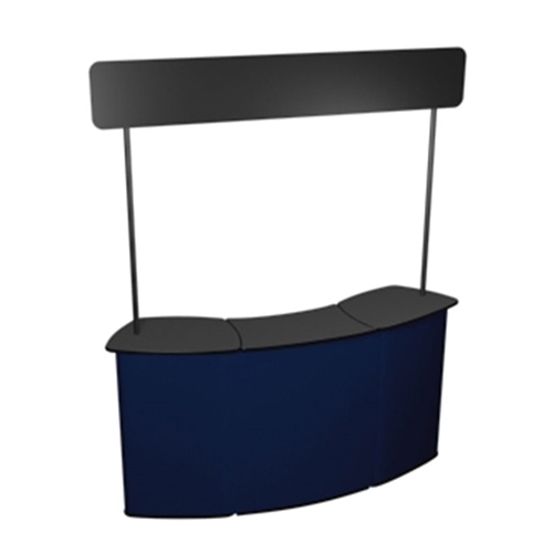 Use QUATTRO Connector Post Kit as an extended counter or desk area to display product or literature. Trade show counters are the perfect solution for a product display, sampling station, computer workstation or service booth.