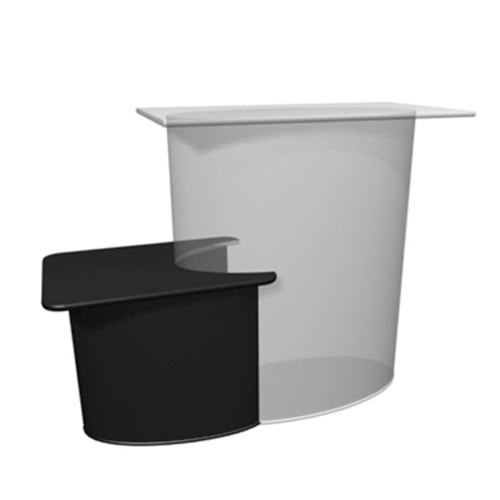 Use this SOLO Counter Display Wing 500 - Square Top Display along with solo standard, connectors, graphics and accessories to create a counter or workstation that represents the look and feel you want for your trade show exhibit!