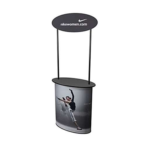 SOLO Uno Post Trade Show Counter Workstation will serve perfectly as the base of your trade show or retail display. Add a beautiful graphic wrap, connector or wing to convert the podium into a demo or service station. Trade show counters, kiosks, podium