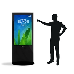 Blade 50in LED Touch Screen Digital Signage Black Kiosk V3BPT50. Event and trade show professionals can take advantage of the
