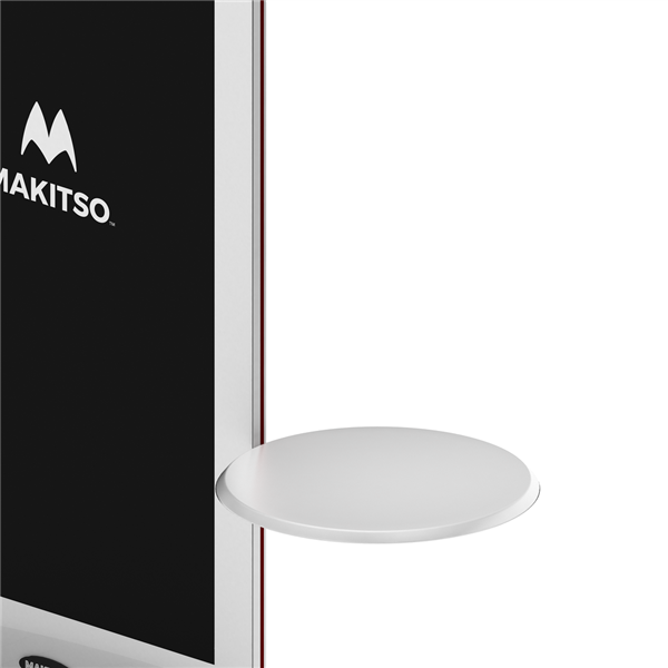 Round Shelf for Makitso Blade Digital Kiosks. Discover the Makitso Blade digital signage kiosk with optional touch screen display solutions and create a lasting impression in the mind of your audience through personal interactive experiences.