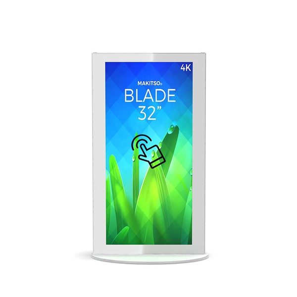 32in Makitso Mini Blade Black Touch Screen Digital Signage MINWTA32 Vertical Mode eliminate the need for printing new banners and will provide a strong and elegant presence at your trade show, retail, corporate locations as well as high traffic areas airp