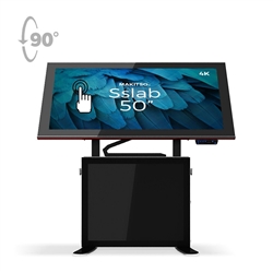 50in Makitso Sslab Touch Screen Interactive Digital Signage Screen Black Table Display with Pro content driver. Create a memorable experience for students, hotel and restaurant patrons, potential clients at trade shows with customized touch screen tables