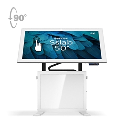 50in Makitso Sslab Touch Screen Interactive Digital Signage Screen White Table Display with Pro content driver. Create a memorable experience for students, hotel and restaurant patrons, potential clients at trade shows with customized touch screen tables