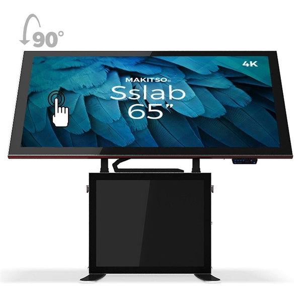 65in Makitso Sslab Touchscreen Interactive Digital Signage Screen Black Table Display Android content driver. Create a memorable experience for students, hotel and restaurant patrons, or potential clients at trade shows with customized touch screen tables