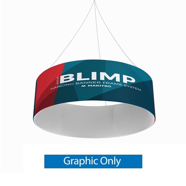 8ft x 42in MAKITSO Blimp Tube Hanging Fabric Banner Single Sided Print Only. It is easy for trade show booths to get lost in the crowd. Create excitement and make your booth more visible by displaying our custom Ceiling Hanging Banner Displays