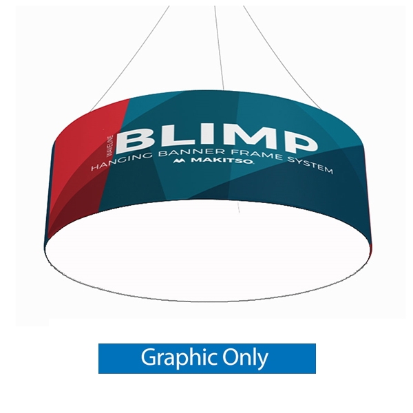 10ft x 32in MAKITSO Blimp Tube Hanging Sign -  Print with Blank Bottom only. It is easy for trade show booths to get lost in the crowd. Create excitement and make your booth more visible by displaying our custom Ceiling Hanging Banner Displays