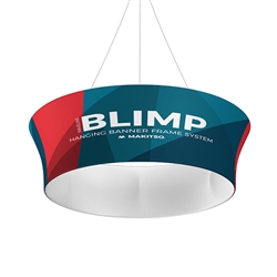 10ft x 36in MAKITSO Blimp Tube Tapered Hanging Tension Fabric Banner Single Sided. Blimp series of hanging signs for trade show made from light aluminum, wrapped in a vibrant dye-sublimation graphic print. Hang overhead from ceilings or truss systems.