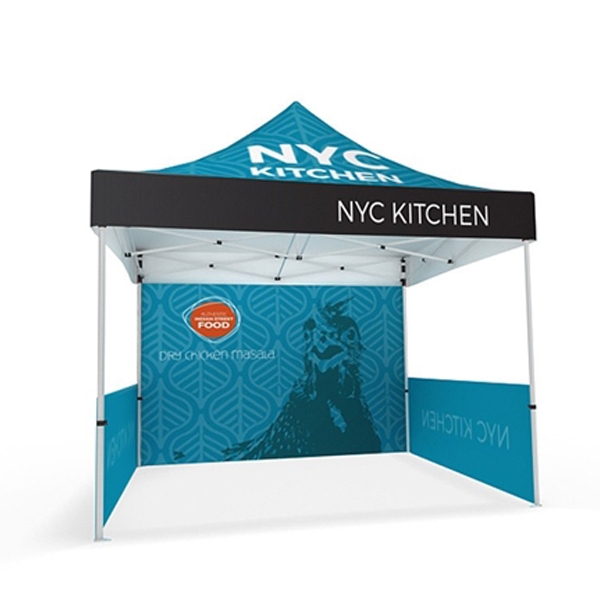 10ft Makitso Event Tent w/ Full and Half Walls - Single Sided (Frame & Canopy). The result is a vibrant, long-lasting graphic that will provide you with branding for years to come.