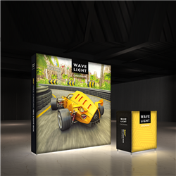 Breathe new light into your exhibit or retail space with Wavelight Casonara Light Box displays! These backlit trade show walls feature vibrant tension fabric graphics, illuminated from the inside out for max booth visibility. This single-sided 8ft x 8ft b