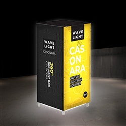 Breathe new light into your exhibit or retail space with Wavelight Casonara Light Box Counters. These backlit counters feature vibrant tension fabric graphics, illuminated from the inside out for max visibility at the trade show or convention . This 20in