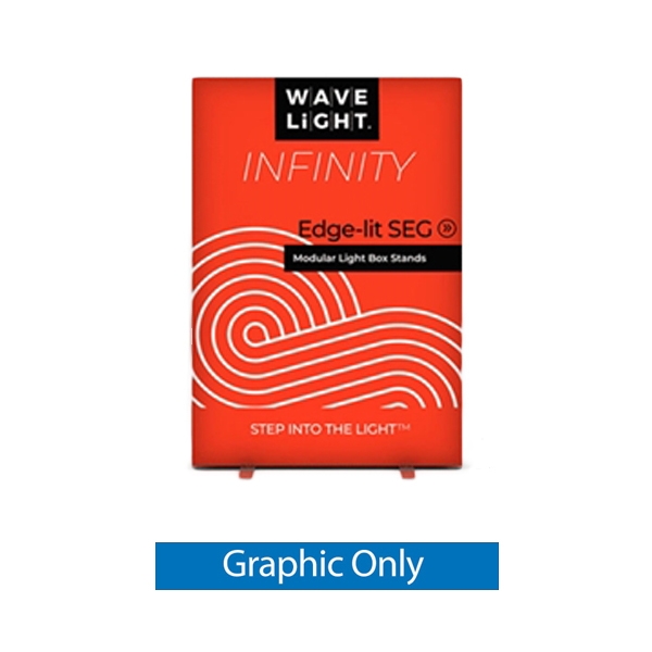 Single-sided replacement graphics for the 3ft x 4.5ft Wavelight Infinity 950XS lightbox display. These custom graphic skins use the latest dye-sublimation technology to complete your perfect display space.