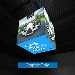 Breathe new light into your exhibit or retail space with Wavelight Casonara Light Box hanging signs. These backlit hanging blimps feature vibrant dye-sub tension fabric graphics, illuminated from the inside out for max exhibit booth visibility. This 6ft x