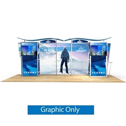 20ft Wave Top Timberline Display with Two Closets Graphic Only