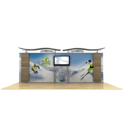 20ft Timberline Wave Top Display with Slatwall