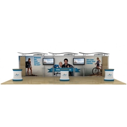 30ft Timberline Wave Top Display with Slatwall