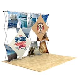10ft x 90in 3D Snap Fabric Display Layout Tree with Square Hard Case is unique product offering for Trade Show. The Xpressions series offers many of the features the exhibitors look for in a high quality trade show pop up background displays