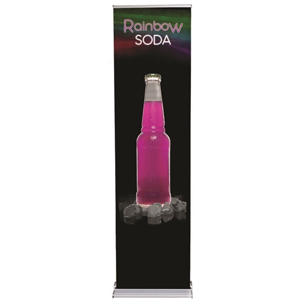 2ft x 8ft Cascade Fabric Retractable Banner Stand