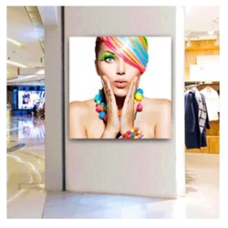 80.5in W x 82in H  Flow-Motion Dynamic LED Animated Wall Displays. Make your static dye-sublimation fabric graphics a dynamic animated display with programmable pixel back lighting.