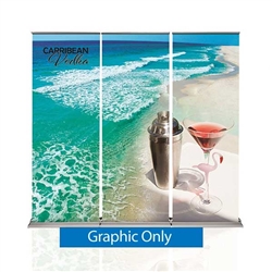 10ft x 8ft Cascade Vinyl Retractable Banner Stand Back Wall | Graphic Only