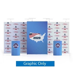 20ft x 8ft Star Fabric Straight Package | Graphic Only