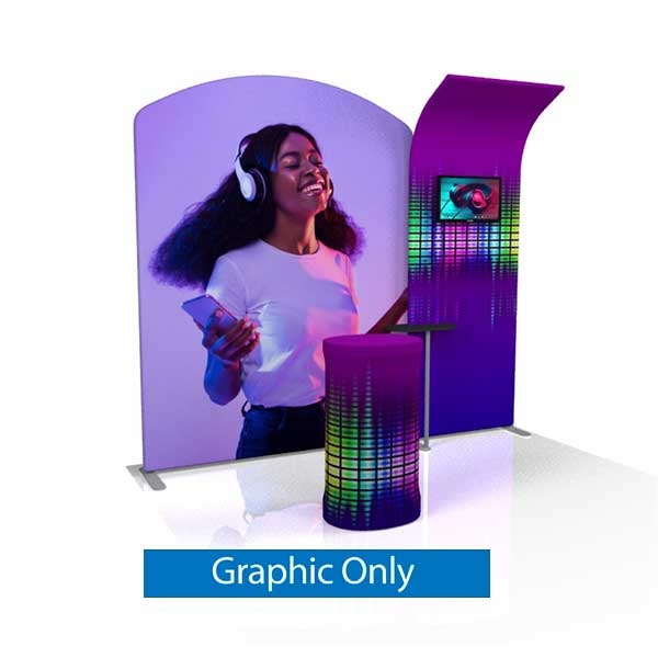 10ft x 8ft Wave Tube Modular Booth Kit - C5A6 | Double-Sided Graphic Only